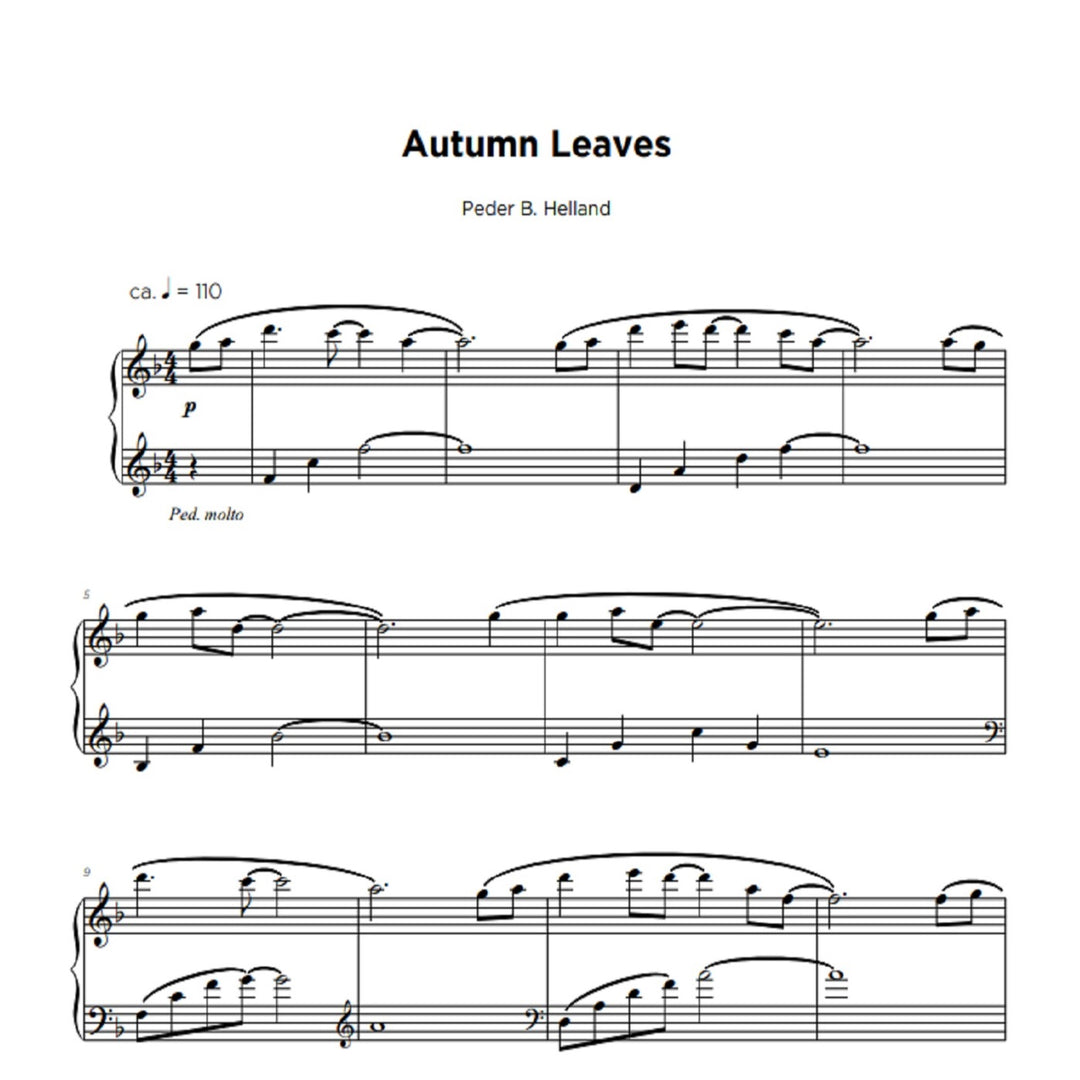 即日 MY FIRST B@BY AUTUMN LEAVES Ver Autumn Leaves - Sheet Music (PDF) | By Peder B. Helland – Soothing