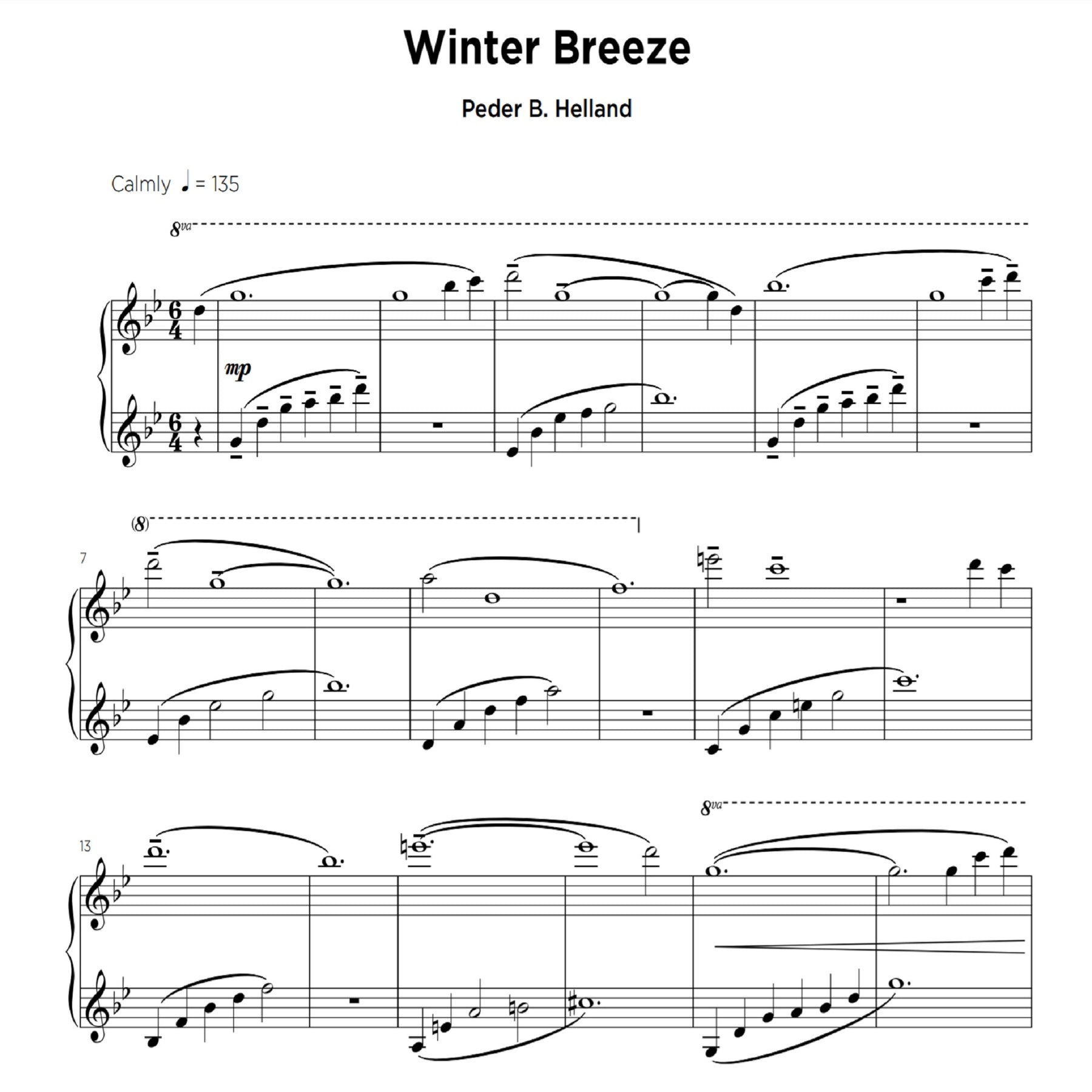 Winter Breeze - Sheet Music (PDF) | By Peder B. Helland – Soothing ...