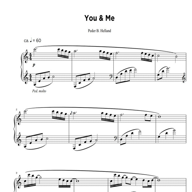 You & Me - Sheet Music