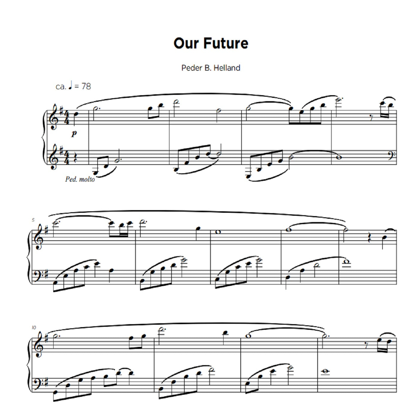 Peder B. Helland - Sheet Music For Solo Piano (PDF) – Soothing Relaxation